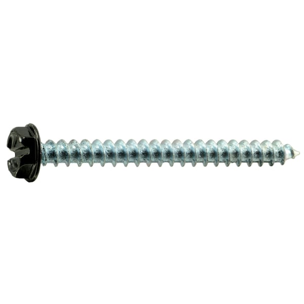 Midwest Fastener Sheet Metal Screw, #10 x 2 in, Painted Steel Hex Head Slotted Drive, 15 PK 37954 - main